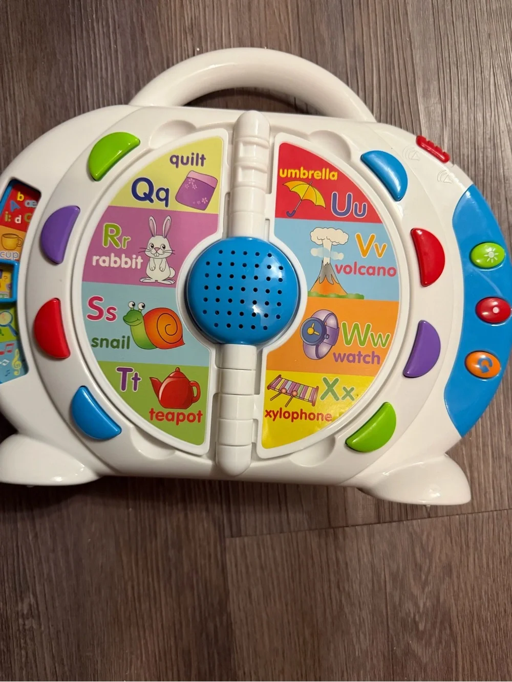 Interactive ABC Learning Toy - White with Multicolor Buttons